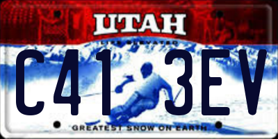 UT license plate C413EV