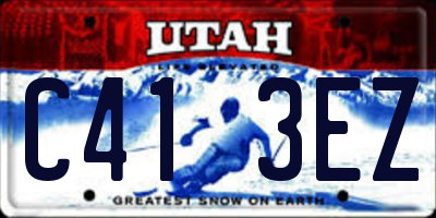 UT license plate C413EZ
