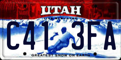 UT license plate C413FA