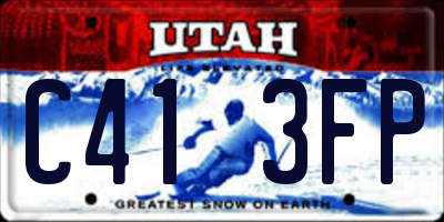 UT license plate C413FP