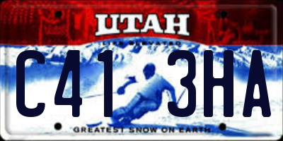 UT license plate C413HA