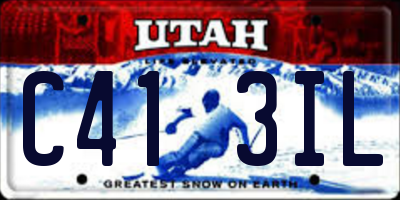 UT license plate C413IL