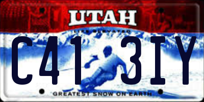 UT license plate C413IY