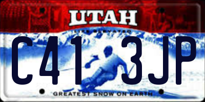 UT license plate C413JP