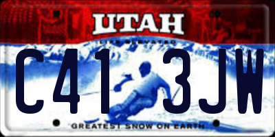UT license plate C413JW