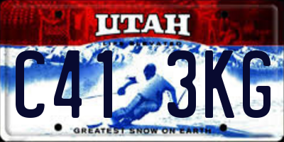 UT license plate C413KG