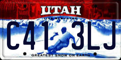 UT license plate C413LJ