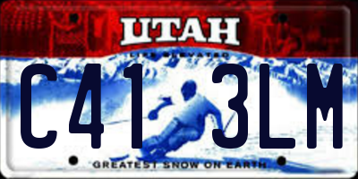 UT license plate C413LM