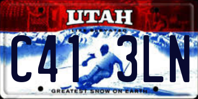 UT license plate C413LN