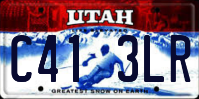 UT license plate C413LR
