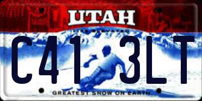 UT license plate C413LT