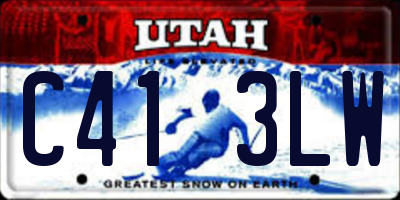 UT license plate C413LW