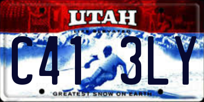 UT license plate C413LY