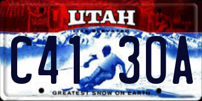 UT license plate C413OA