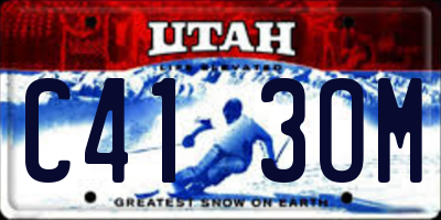 UT license plate C413OM