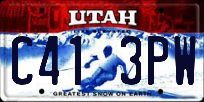 UT license plate C413PW