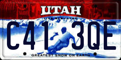 UT license plate C413QE