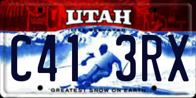 UT license plate C413RX