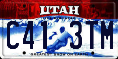 UT license plate C413TM