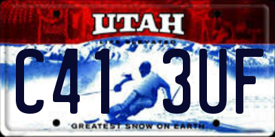 UT license plate C413UF