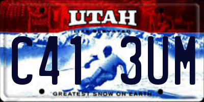 UT license plate C413UM