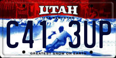UT license plate C413UP