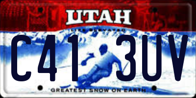 UT license plate C413UV