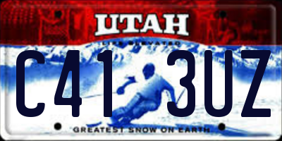 UT license plate C413UZ