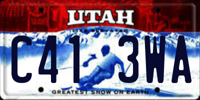 UT license plate C413WA