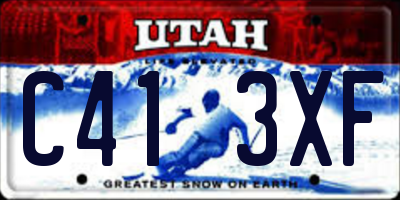 UT license plate C413XF