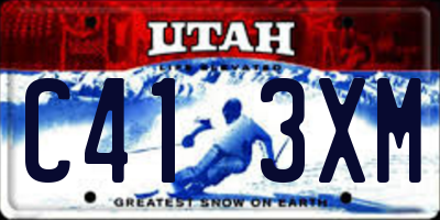 UT license plate C413XM
