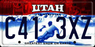 UT license plate C413XZ