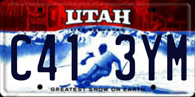 UT license plate C413YM