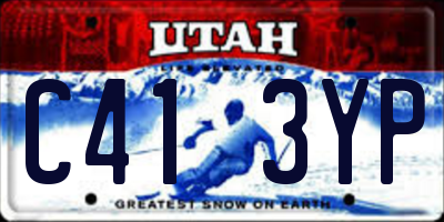 UT license plate C413YP