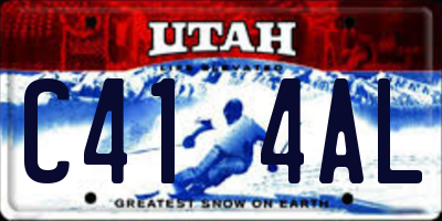UT license plate C414AL