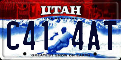 UT license plate C414AT