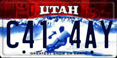 UT license plate C414AY