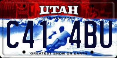 UT license plate C414BU