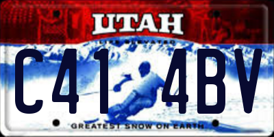 UT license plate C414BV