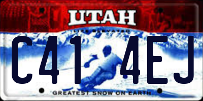 UT license plate C414EJ