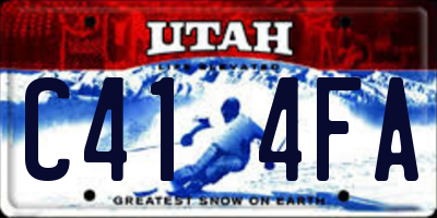 UT license plate C414FA