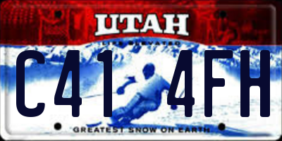 UT license plate C414FH