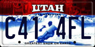 UT license plate C414FL