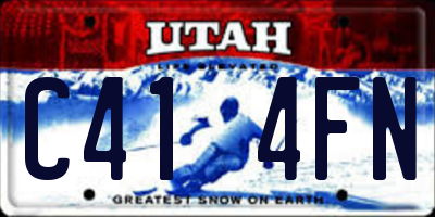 UT license plate C414FN