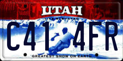 UT license plate C414FR