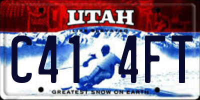 UT license plate C414FT
