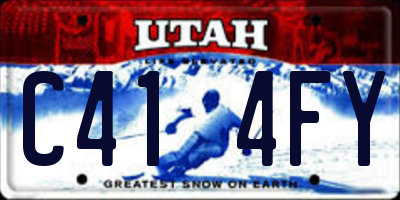 UT license plate C414FY