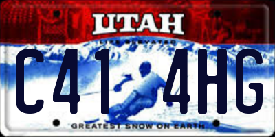 UT license plate C414HG