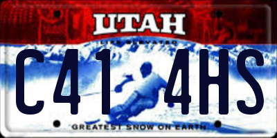 UT license plate C414HS