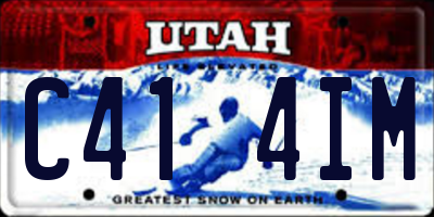 UT license plate C414IM